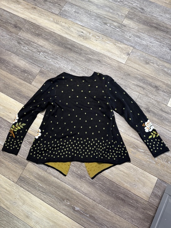 Black Floral Women's Cardigan by Gudrun Sjoden - Picture 6 of 6